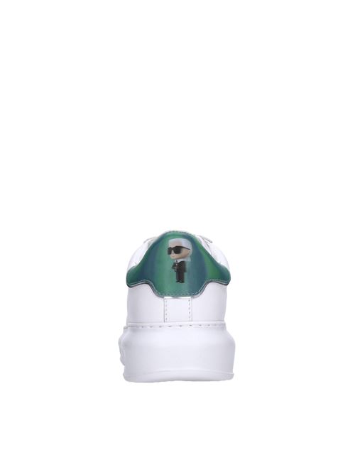 Leather sneakers KARL LAGERFELD | KL52573 011BIANCO-MULTICOLOR